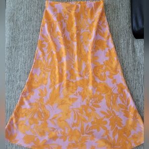Floral Midi Length Skirt